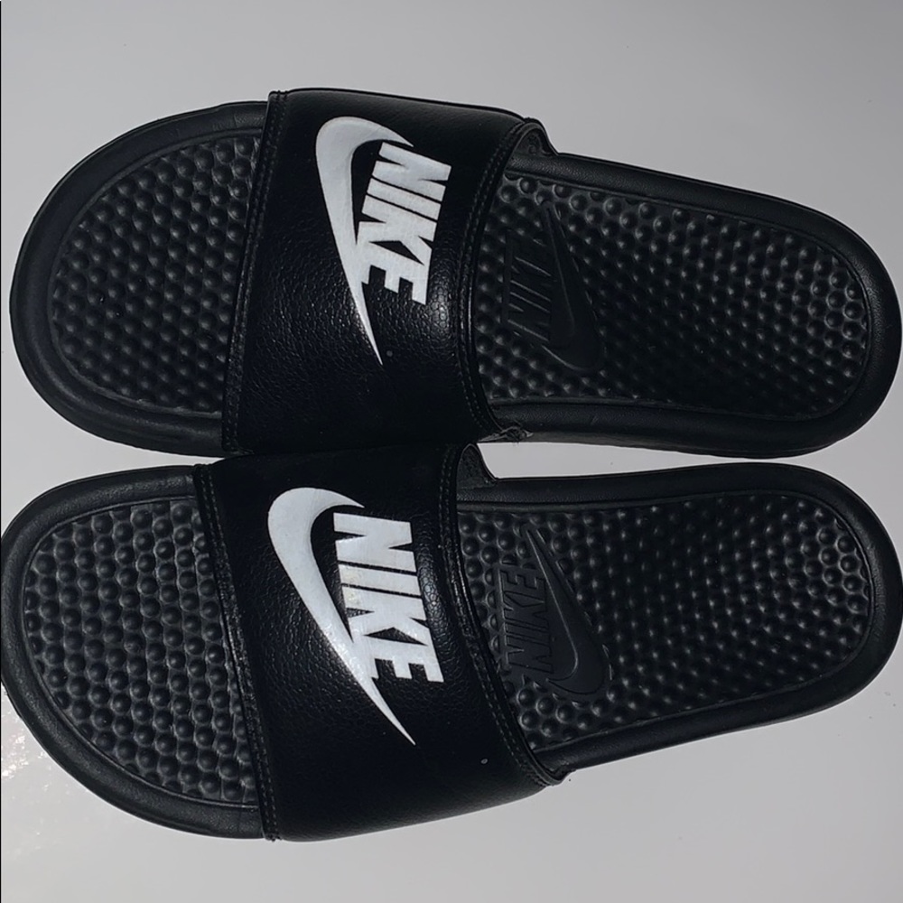 Black Nike Slides